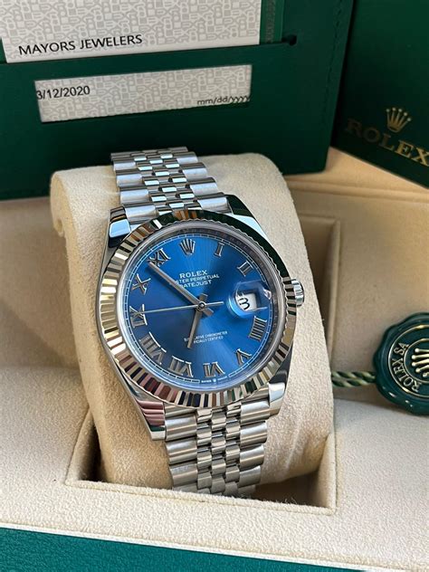 rolex day just azzurro